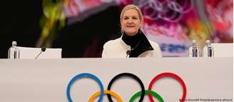 A presidente do COI, Kirsty Coventry
