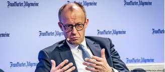O chanceler federal da Alemanha, Friedrich Merz: "Esta não é uma guerra da Otan"