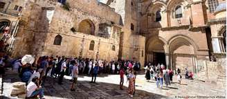 Igreja do Santo Sepulcro, em Jerusalém; Israel proibiu aglomerações desde o início da guerra no Irã – não só em igrejas, como também em sinagogas e mesquitas