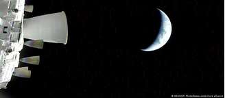 Vista da Terra a partir da espaçonave Orion