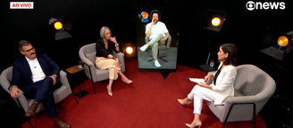 Juliano Cazarré em programa de debate da GloboNews