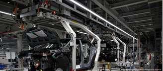 Produção de veículos elétricos na fábrica da Volkswagen em Zwickau, na República tcheca
