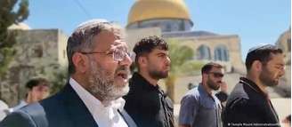 O ministro de extrema direita israelense Itamar Ben Gvir, que regularmente faz visitas provocativas no complexo de Al-Aqsa
