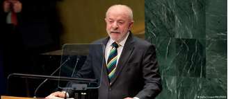 O presidente Lula na 81º Assembleia Geral da ONU, em Nova York. Esse foi o décimo discurso do petista no evento anual