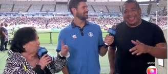 Dona Déa, repórter da Globo e Vampeta