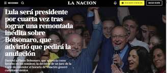 La Nácion destaca reviravolta inédita de Lula no segundo turno