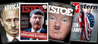 Putin, Bolsonaro e Trump associados a Hitler: recurso iconográfico manjado, mas sempre impactante