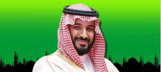 O príncipe herdeiro Mohammad bin Salman, dono de quase R$ 100 bilhões de patrimônio