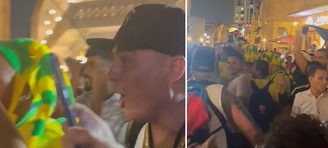 Argentinos cercaram os brasileiros e entoaram a famosa canção que tomou conta da Copa de 2014