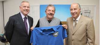 <p>Ex-presidente Lula em encontro com Marin. Petista acredita no sucesso da Copa 2014</p>
