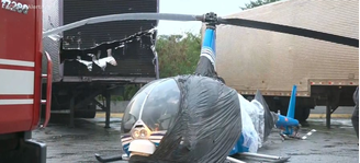 Helicóptero da Band faz pouso forçado em Guarulhos, na Grande São Paulo