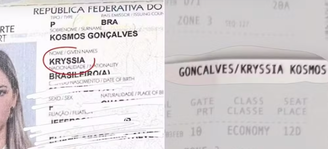 Grafia do nome de Kryssia causou confusão