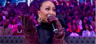 Sabrina Sato no programa 'Domingão do Huck', da TV Globo