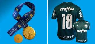 Medalha do Flamengo e camisa do Palmeiras serão leiloadas (Foto: Divulgação / Aldeias Infantis SOS no Brasil)