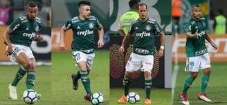 Deyverson, Willian, Guerra e Papagaio jogaram na vaga de Borja - FOTO: Cesar Greco/Palmeiras