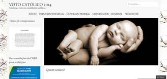 <p>O site Voto Católico busca candidatos que sigam a religião para apoiar</p>