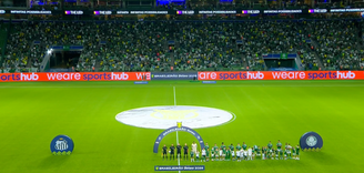 Santos atrasa em chegada a estádio e gera cena inusitada no início do clássico contra o Palmeiras