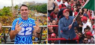 Flávio Bolsonaro e Lula