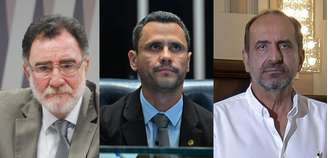 Patrus Ananias, Cleitinho e Alexandre Kalil, candidatos ao governo de Minas Gerais.