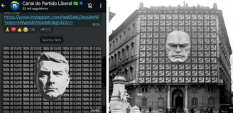 PL publica imagem de Flávio semelhante à de Mussolini em canal de mensagens
