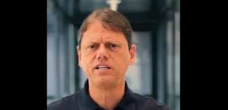 Tarcísio reconhece eleição em vídeo que será divulgado nas redes