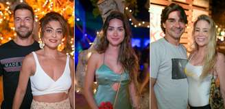 Juliana Paes com Carlos Eduardo Baptista, Thaila Ayala, e Danielle Winits com André Gonçalves: elenco estelar em festa pré-Réveillon