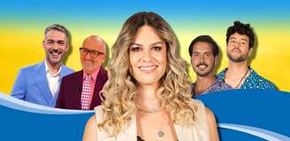 A campeã Ana entre Claudio, Goucha, António e Bruno