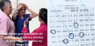Técnica de enfermagem acha que ganhou na Mega, comemora com colegas de plantão e descobre erro na conferência