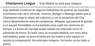 Repercussão da eliminação do Real Madrid