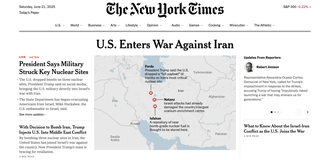Capa do The New York Times
