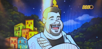 Animação de Babu antes da festa