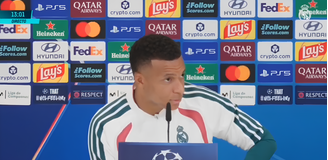 Mbappé durante entrevista coletiva 