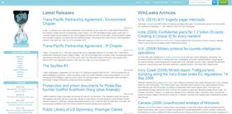 <p>Site do Wikileaks</p>