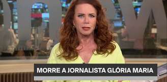 Leilane Neubarth se comove ao comentar a morte da colega Gloria Maria