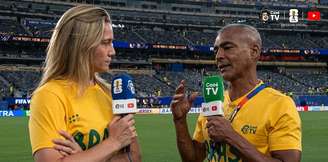 Fernanda Gentil e Romário na CazéTV: estilos diferentes que se chocam