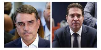 Flávio Bolsonaro e Alexandre Ramagem interagiram durante participação no canal Timeline