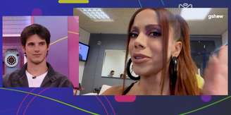 Gabriel não disfarçou o acanhamento quando Anitta o esnobou em vídeo