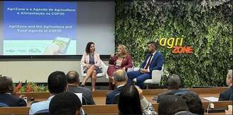 A AgriZone, espaço para discussões sobre o agronegócio dentro da sede da Embrapa, em Belém.