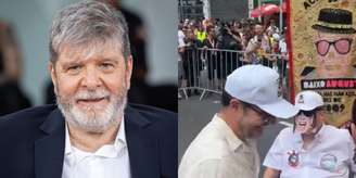 Marcelo Rubens Paiva no Festival de Veneza 2024/Marcelo Rubens Paiva instantes antes de ser agredido no bloco Acadêmicos do Baixo Augusta, em São Paulo, em 23 de fevereiro