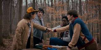 Dustin, Mike, Lucas e Will na quinta e última temporada de 'Stranger Things'.