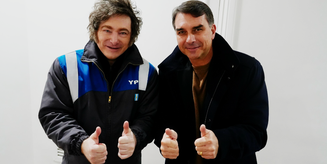 Senador e pré-candidato à presidência da República pelo PL, Flávio Bolsonaro (RJ), disse que o presidente da Argentina, Javier Milei, é "um exemplo para o mundo"