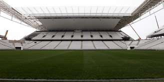 <p>Campo da Arena Corinthias, um dos estádios da Copa do Mundo, em São Paulo</p>