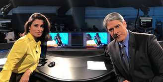 Renata Vasconcellos e William Bonner, do ‘JN’: acusação de falta de imparcialidade não prejudica audiência do telejornal.