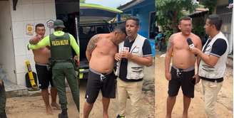 Homem faz as pazes com o repórter após dizer que o enviaria "para o buraco"