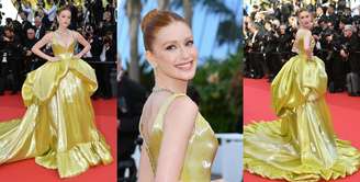 Marina Ruy Barbosa no tapete vermelho de Cannes: presença notada pela imprensa estrangeira