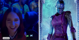 Karen Gillan interpretou Nebulosa em Guardiões da Galáxia