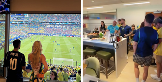 Veja o camarote de onde Virginia assistiu ao jogo