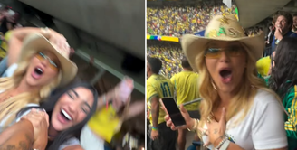 Virginia vai à loucura com gol do Brasil