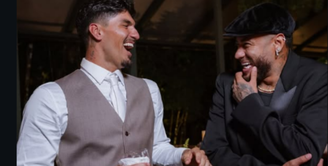 Neymar marcou presença no casamento de Gabriel Medina