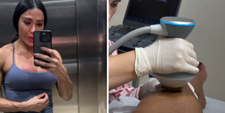 Gracyanne Barbosa faz punção para retirar líquido do joelho 